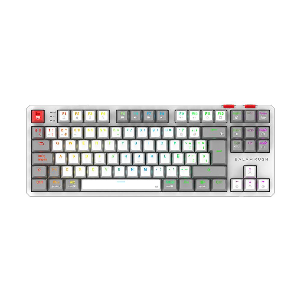 Teclado Gamer Inalámbrico LEVEL PRO GK990 Balam Rush Legend Series - Color Blanco/Gris. BR-940375 Teclado Gamer Inalámbrico LEVEL PRO GK990 Balam Rush Legend Series - Color Blanco/Gris. BR-940375